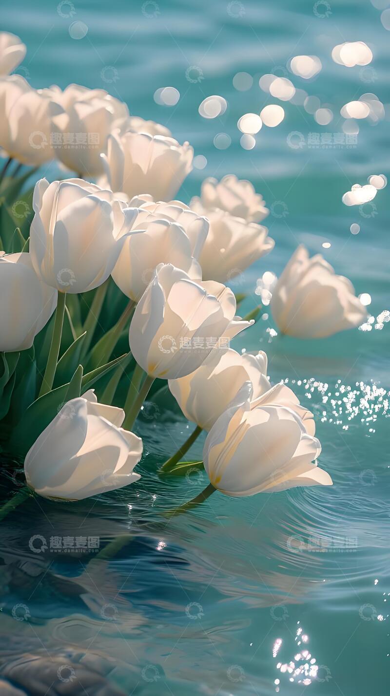 高清大图下载【趣麦麦图】夏天郁金香壁纸素材摄影图