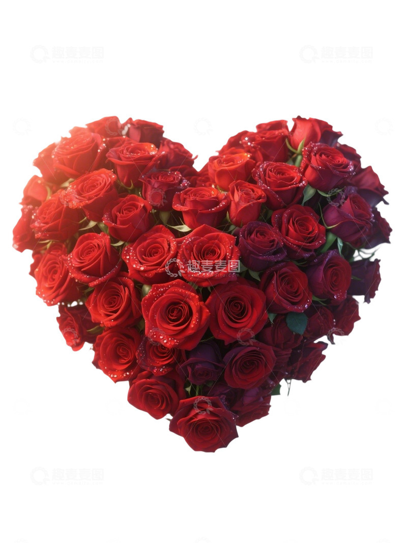 高清大图下载【趣麦麦图】爱心玫瑰花写实主题239