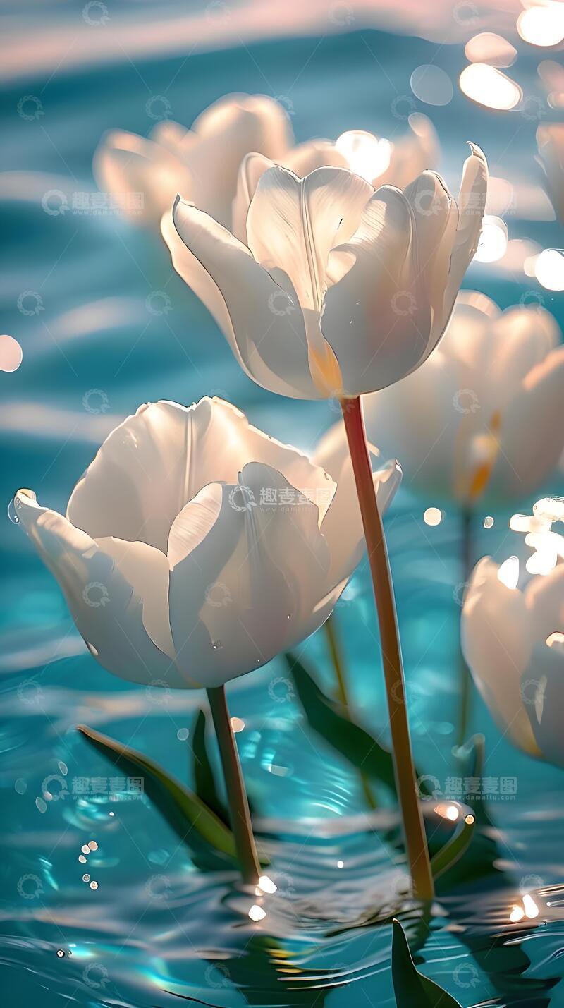 高清大图下载【趣麦麦图】夏天治愈系郁金香摄影图1