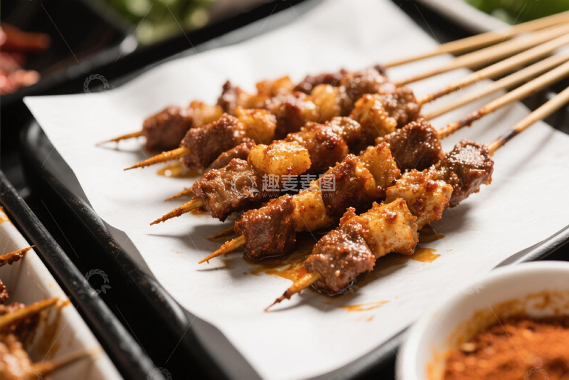 高清大图下载【趣麦麦图】创意美食烧烤烤串摄影图