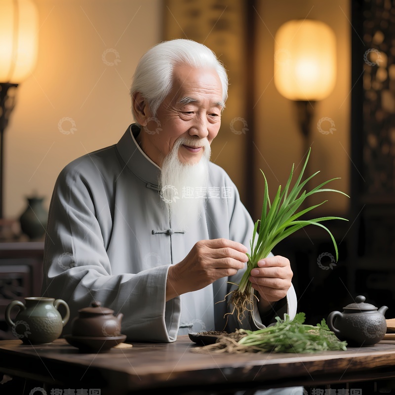 高清大图下载【趣麦麦图】一位老中医研究中药