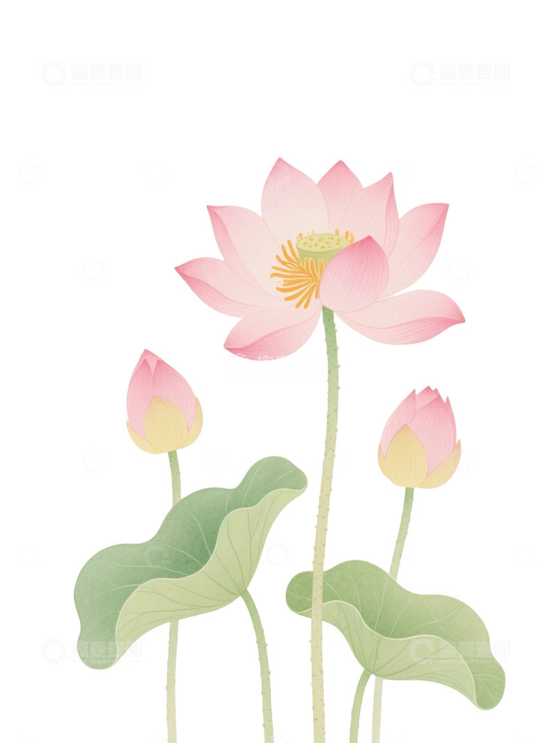 荷花免扣素材10