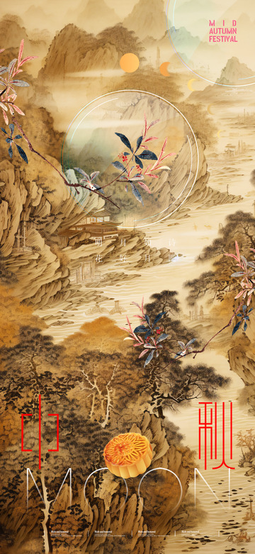 传统中秋佳节宣传活动海报1234567