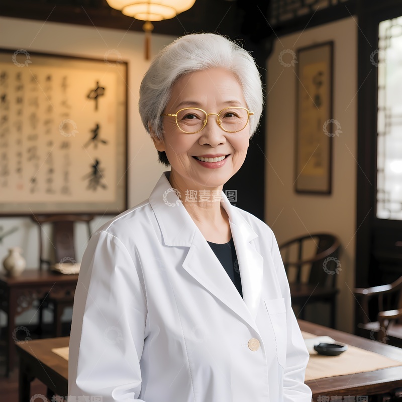 高清大图下载【趣麦麦图】一位微笑的女大夫