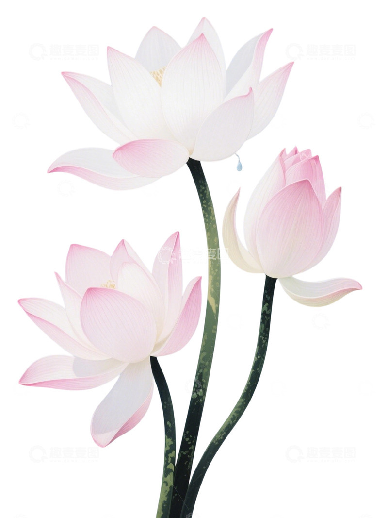 荷花免扣素材74