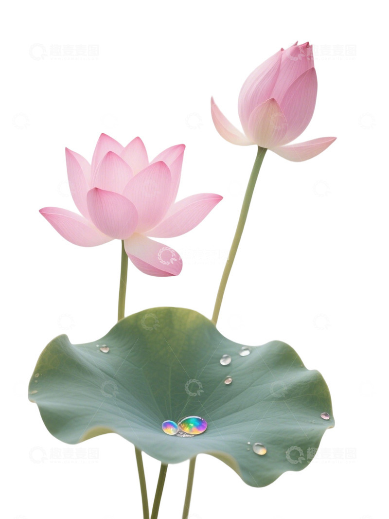 荷花免扣素材420