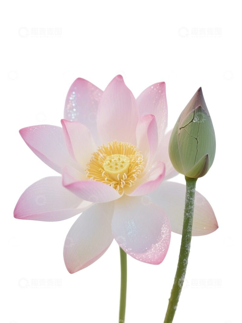 荷花免扣素材380