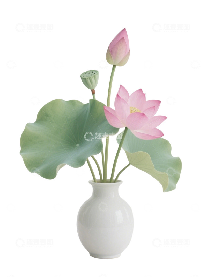 高清大图下载【趣麦麦图】荷花免扣素材656
