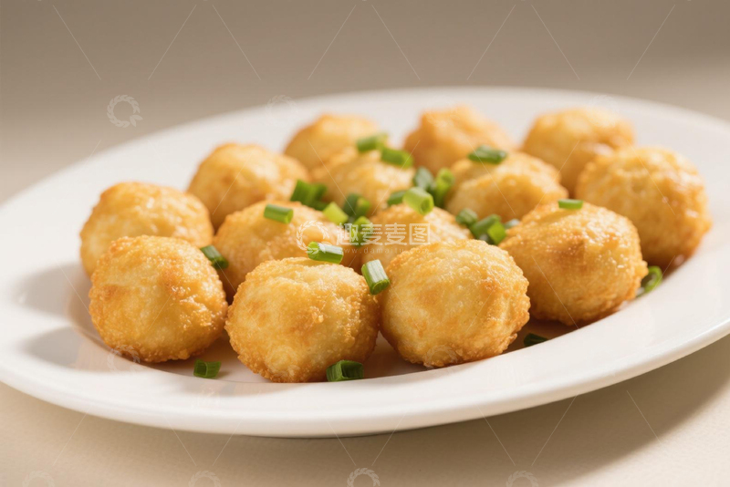 高清大图下载【趣麦麦图】创意美食炸鱼丸美食摄影