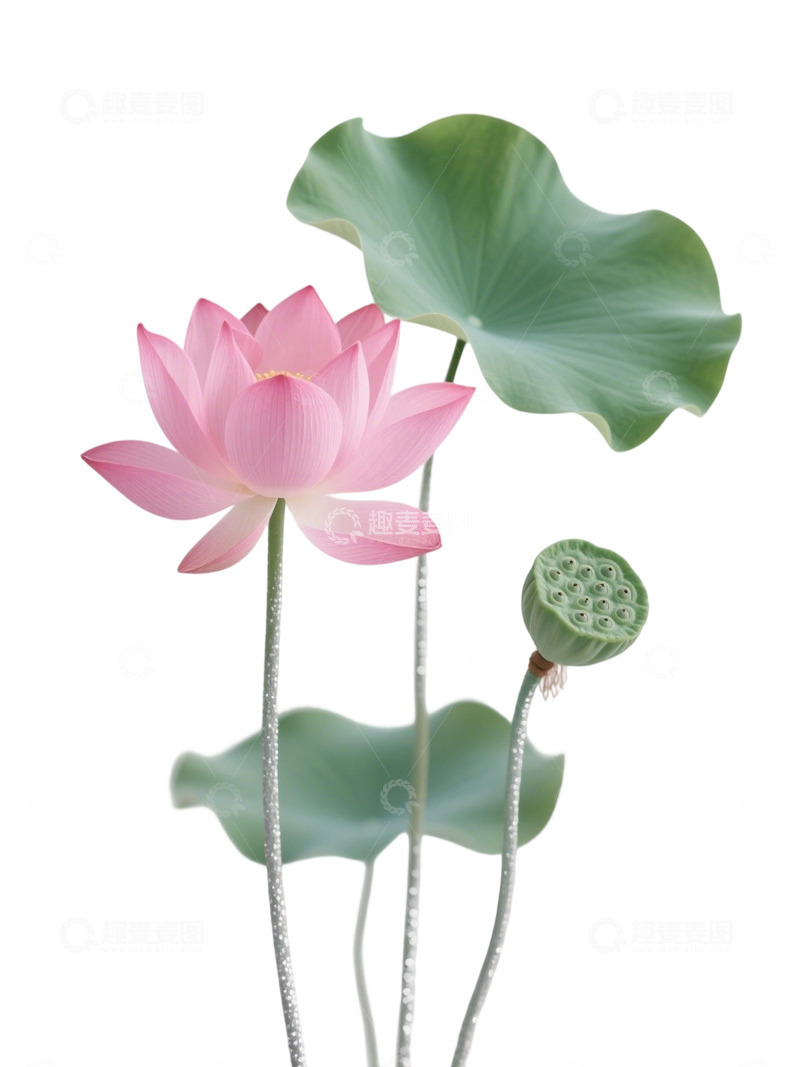 荷花免扣素材548