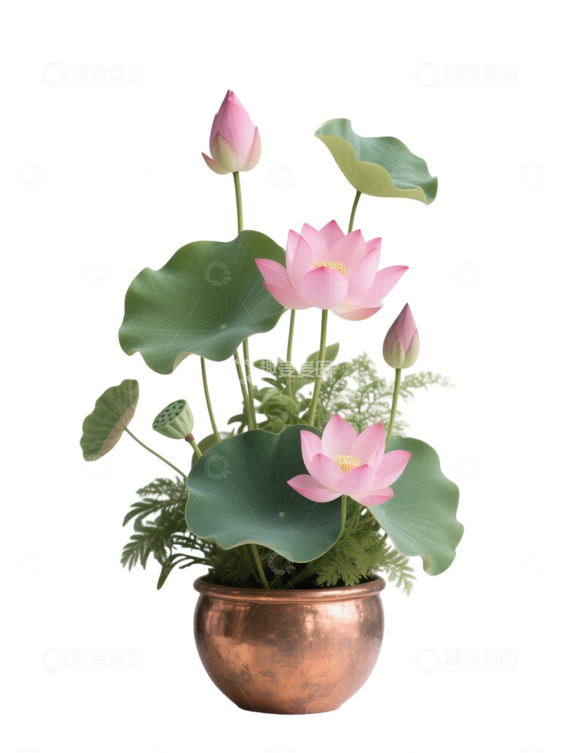 荷花免扣素材642