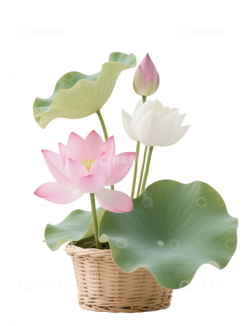 荷花免扣素材662