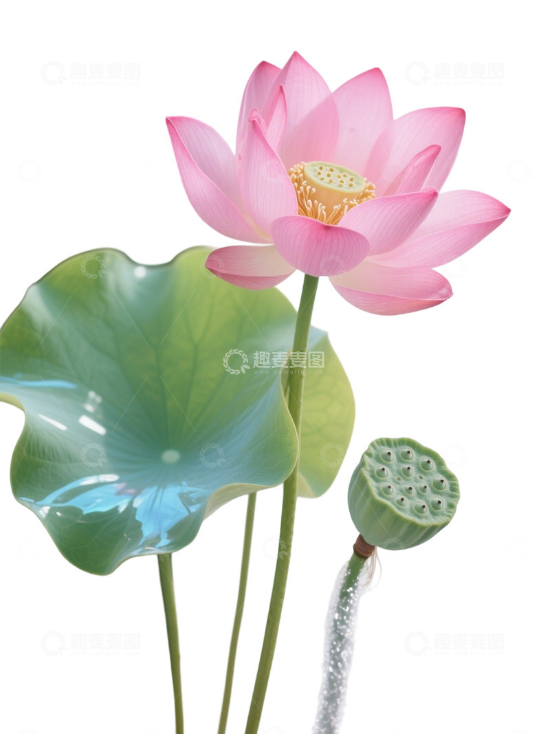 荷花免扣素材549