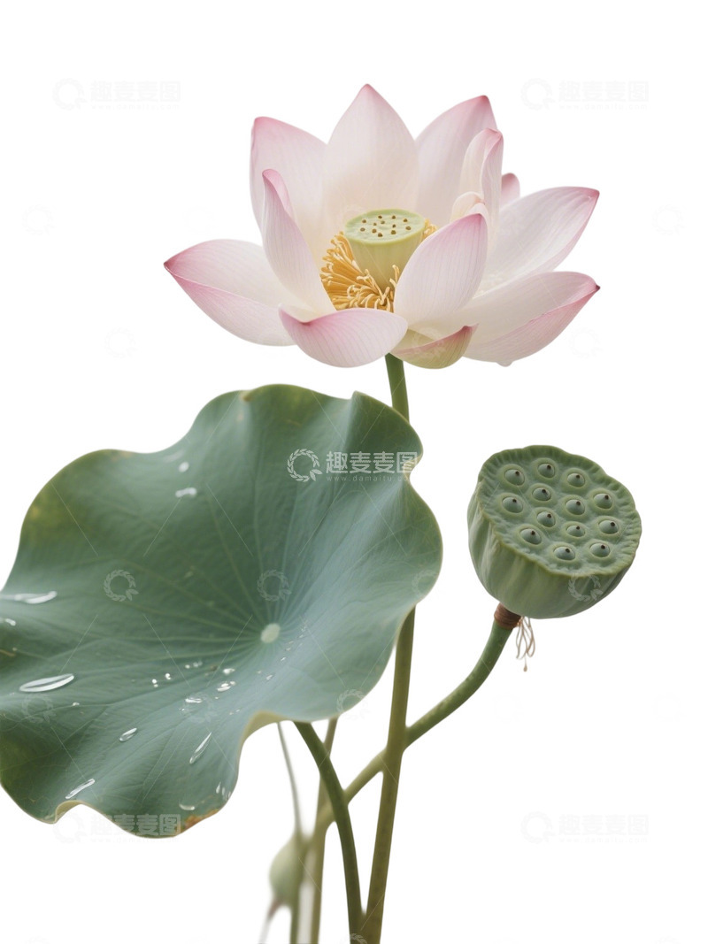 高清大图下载【趣麦麦图】荷花免扣素材536