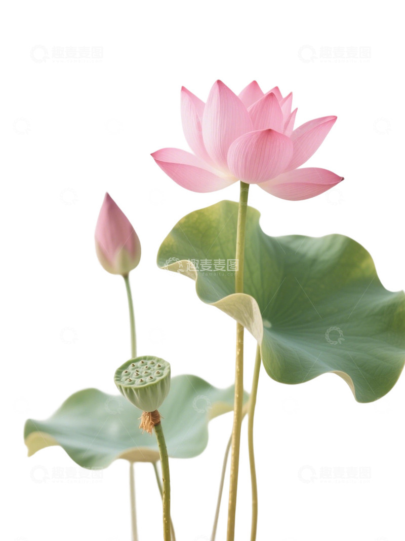 高清大图下载【趣麦麦图】荷花免扣素材512