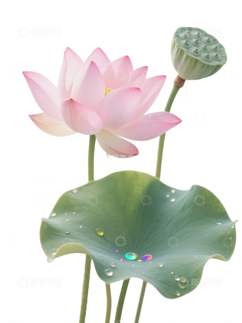 高清大图下载【趣麦麦图】荷花免扣素材607