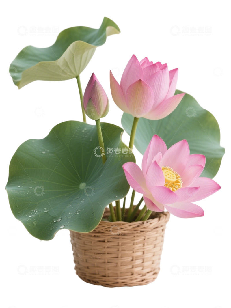 高清大图下载【趣麦麦图】荷花免扣素材650