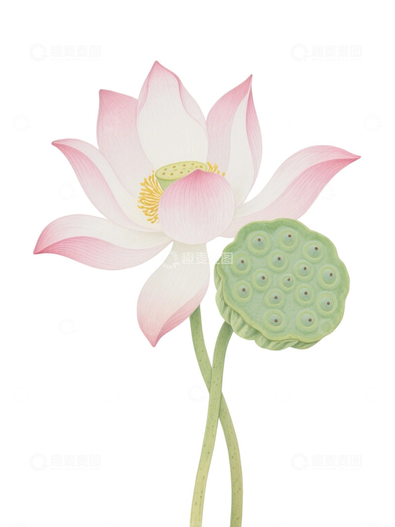 荷花免扣素材5221