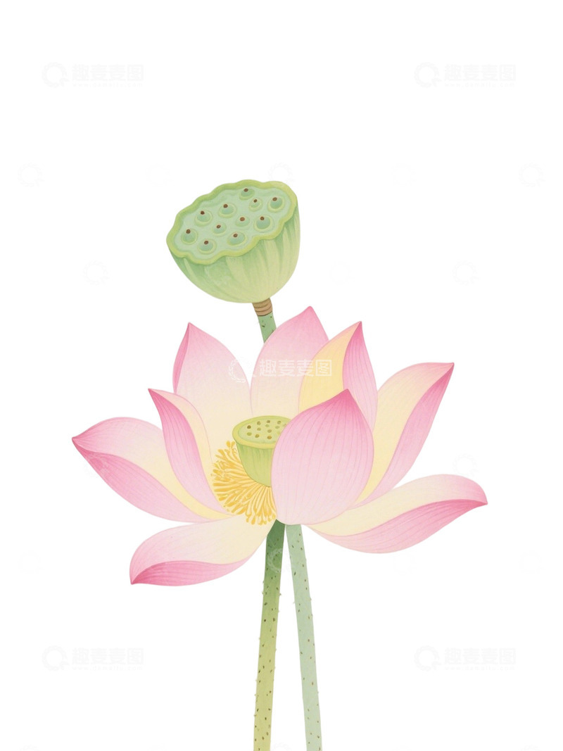荷花免扣素材534
