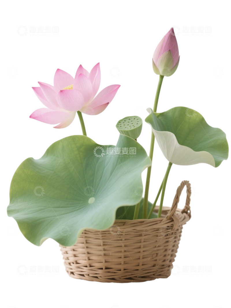 荷花免扣素材740