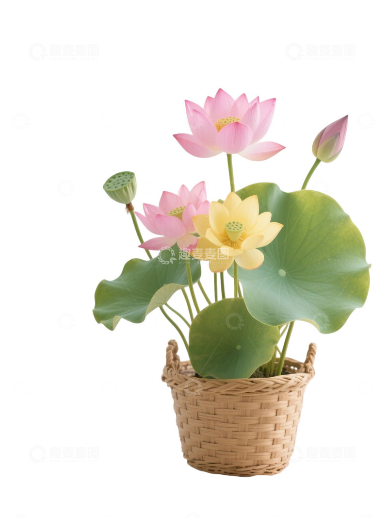 荷花免扣素材690