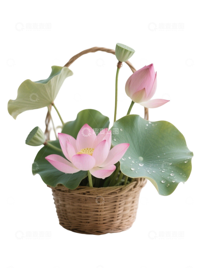 高清大图下载【趣麦麦图】荷花免扣素材688