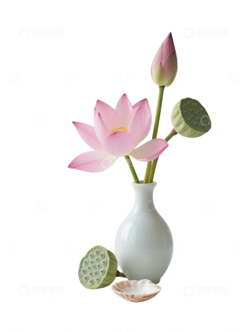 荷花免扣素材709