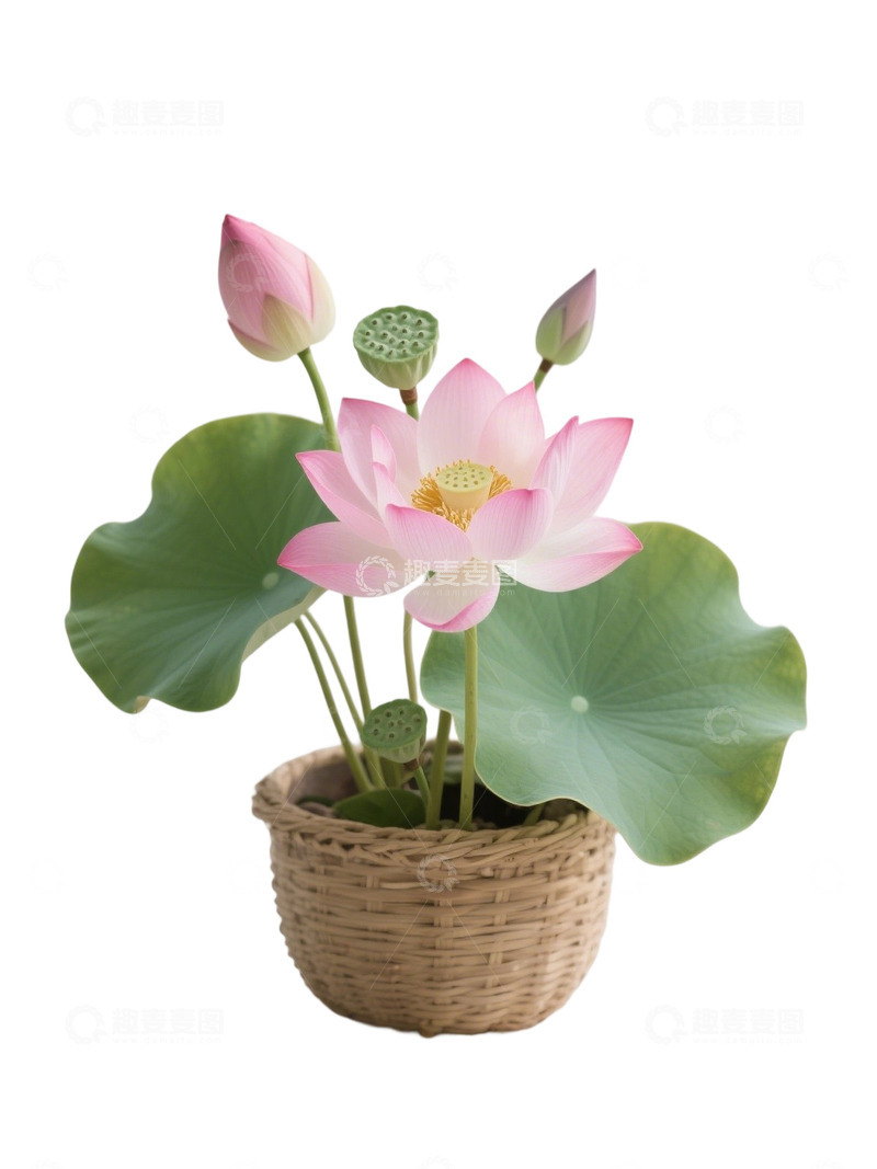 荷花免扣素材758