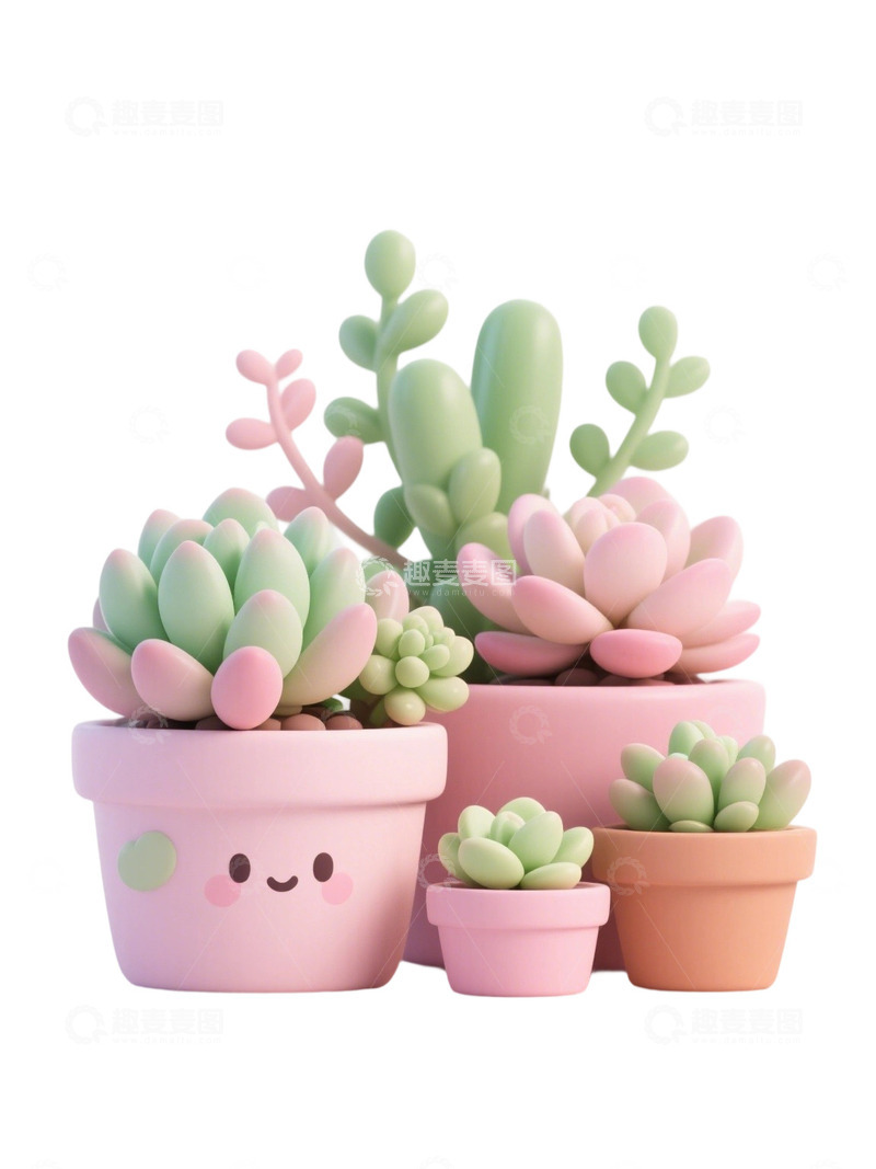高清大图下载【趣麦麦图】多肉植物免扣素材38