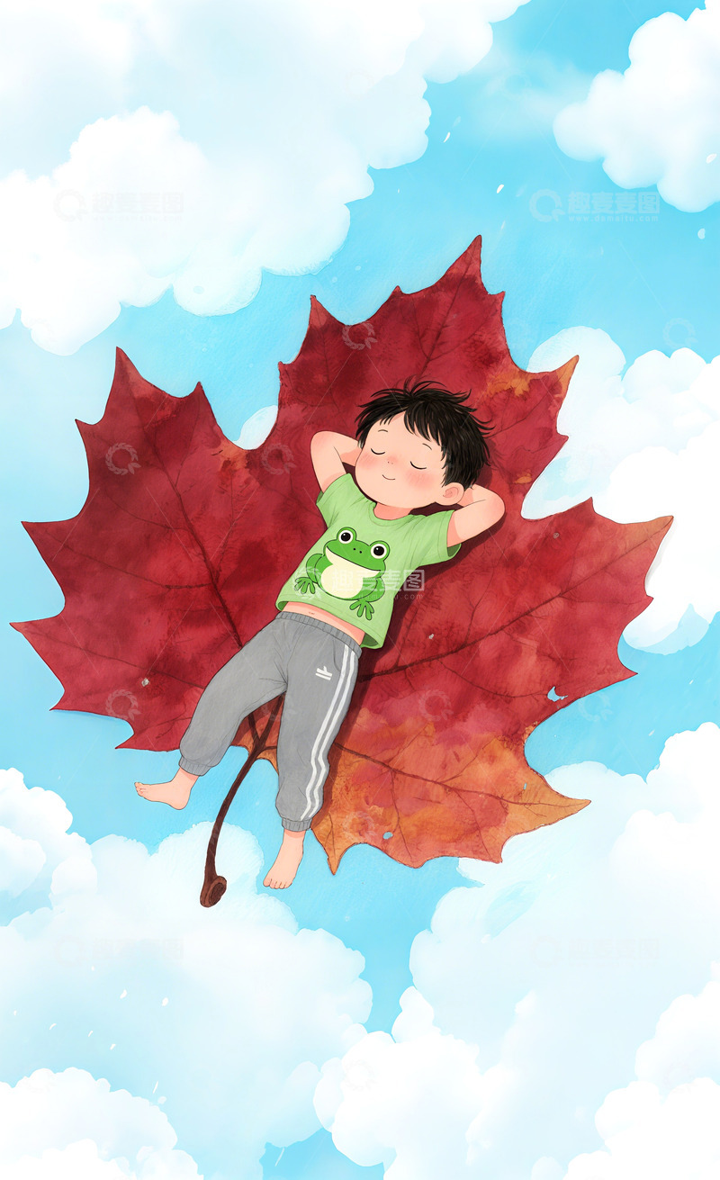 高清大图下载【趣麦麦图】秋季立秋秋天创意海报背景