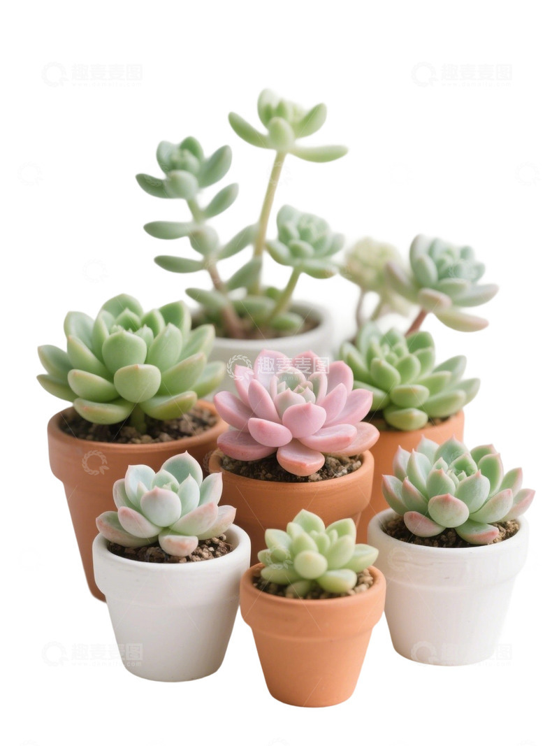 高清大图下载【趣麦麦图】多肉植物免扣素材29