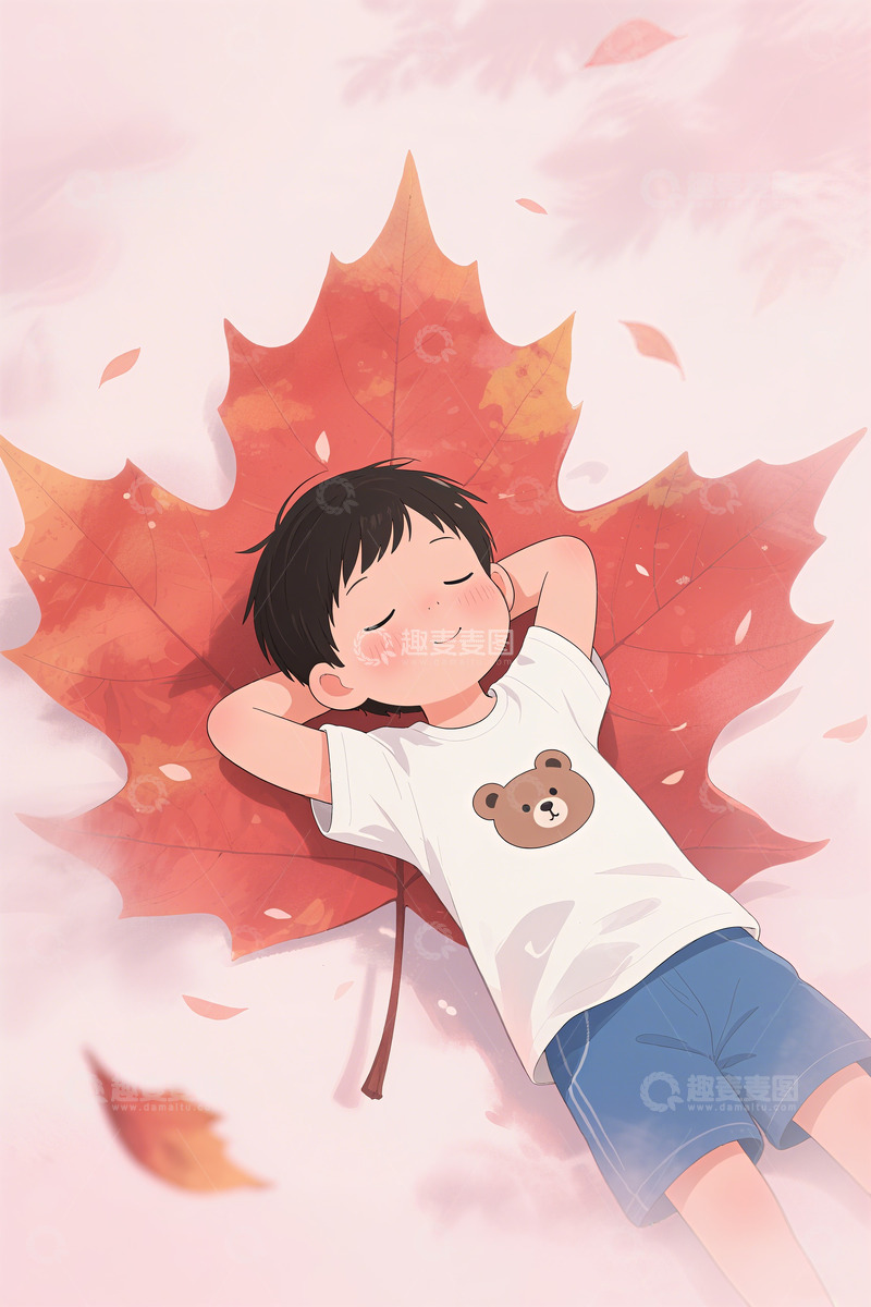 高清大图下载【趣麦麦图】秋季立秋秋天创意海报背景图