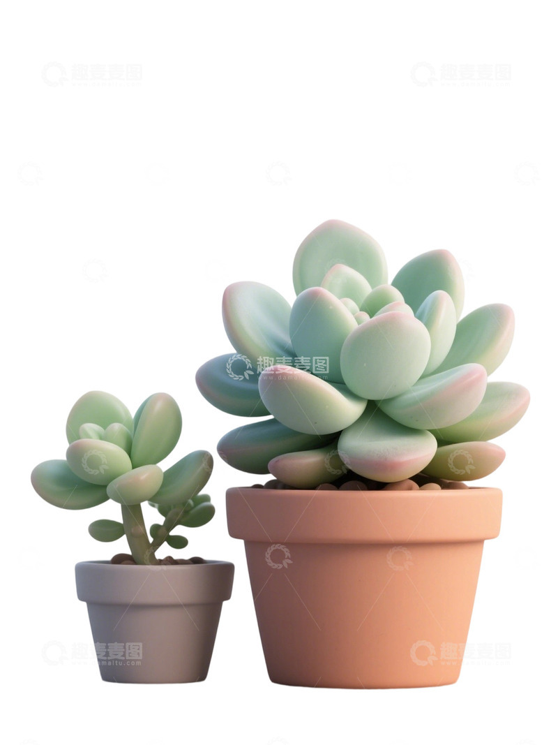 高清大图下载【趣麦麦图】多肉植物免扣素材8