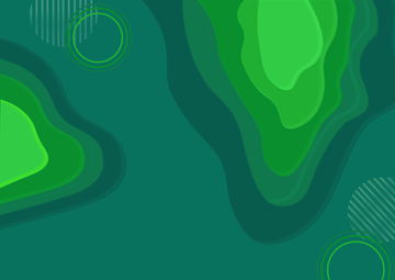 梯度多层不规则曲线绿色背景