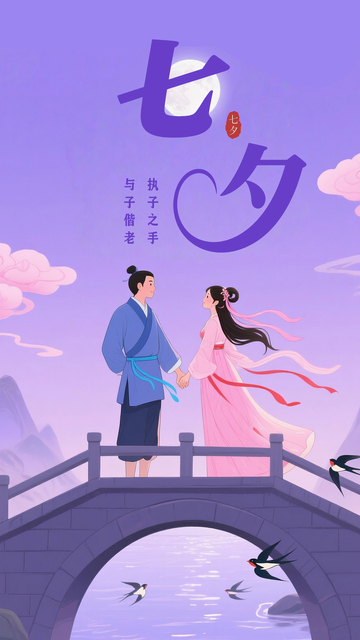 七夕节创意情侣海报12