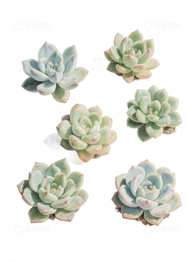 高清大图下载【趣麦麦图】多肉植物免扣素材84