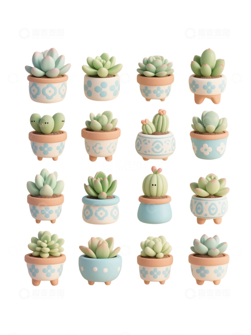 高清大图下载【趣麦麦图】多肉植物免扣素材87