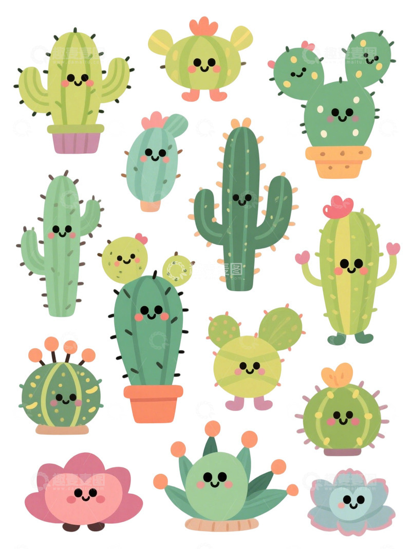 高清大图下载【趣麦麦图】多肉植物免扣素材101