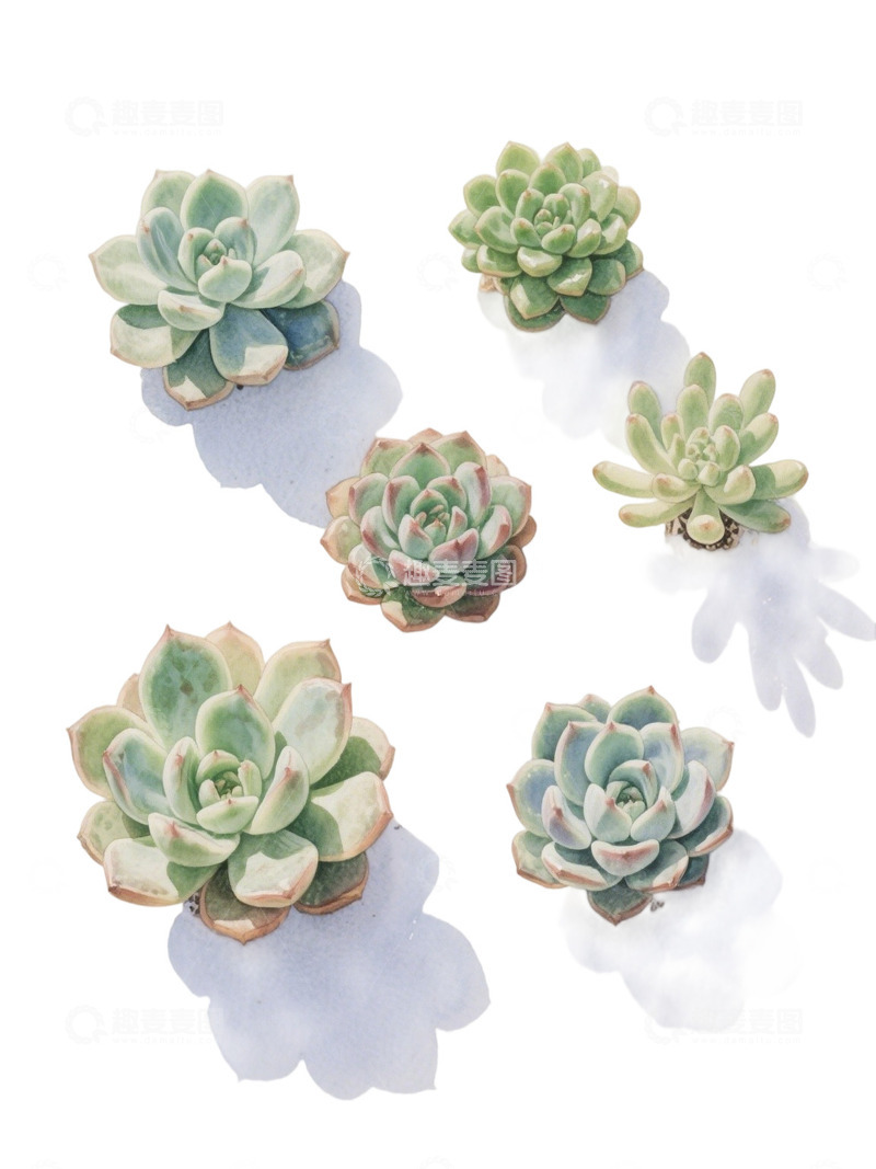 高清大图下载【趣麦麦图】多肉植物免扣素材69