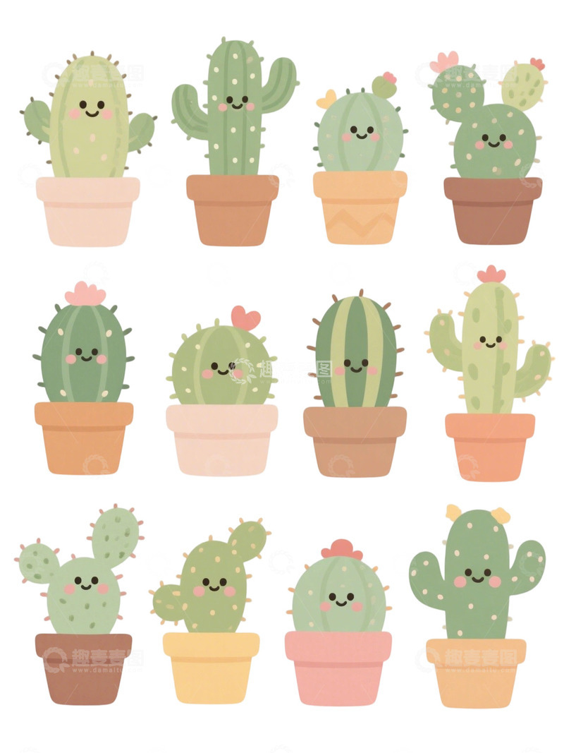 高清大图下载【趣麦麦图】多肉植物免扣素材119