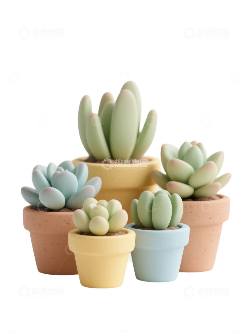 高清大图下载【趣麦麦图】多肉植物免扣素材30