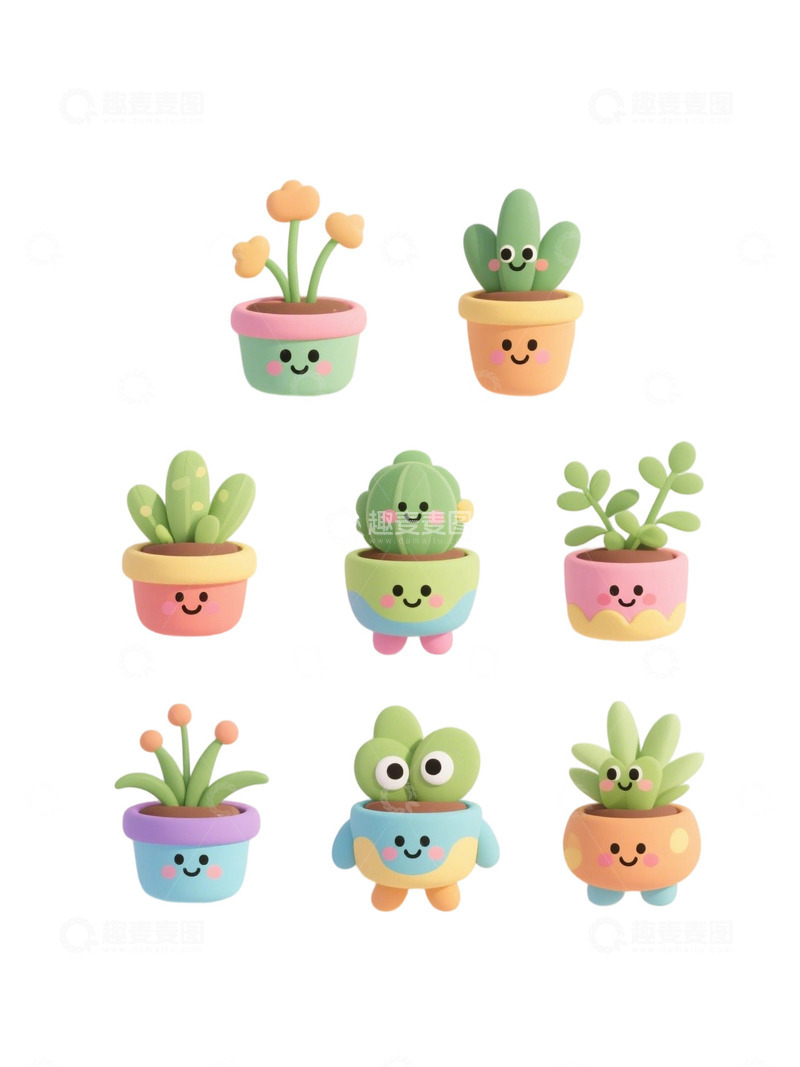 高清大图下载【趣麦麦图】多肉植物免扣素材106