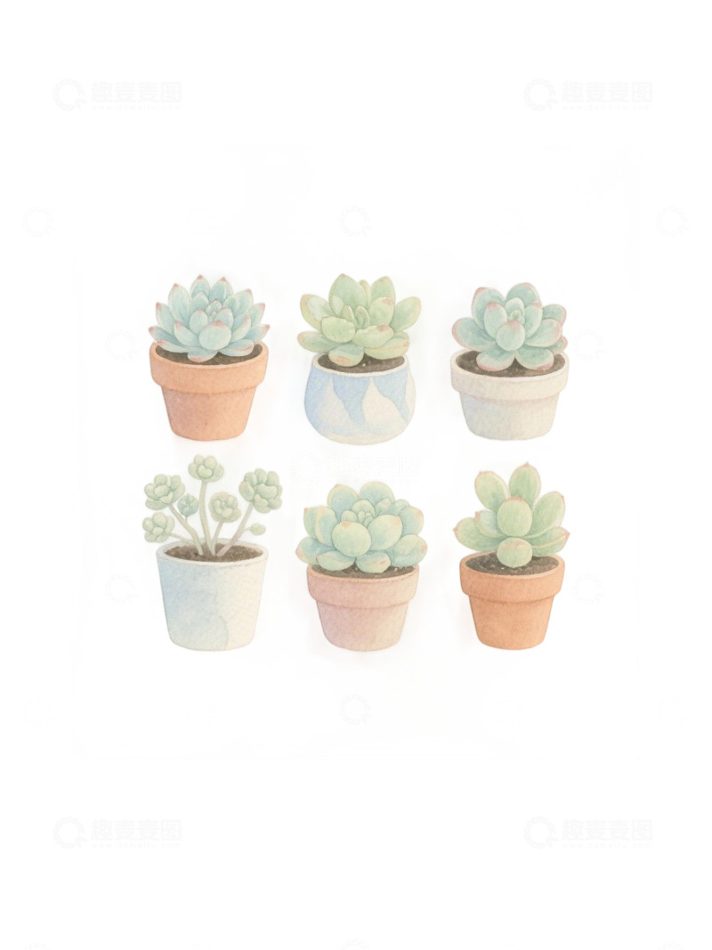 高清大图下载【趣麦麦图】多肉植物免扣素材78