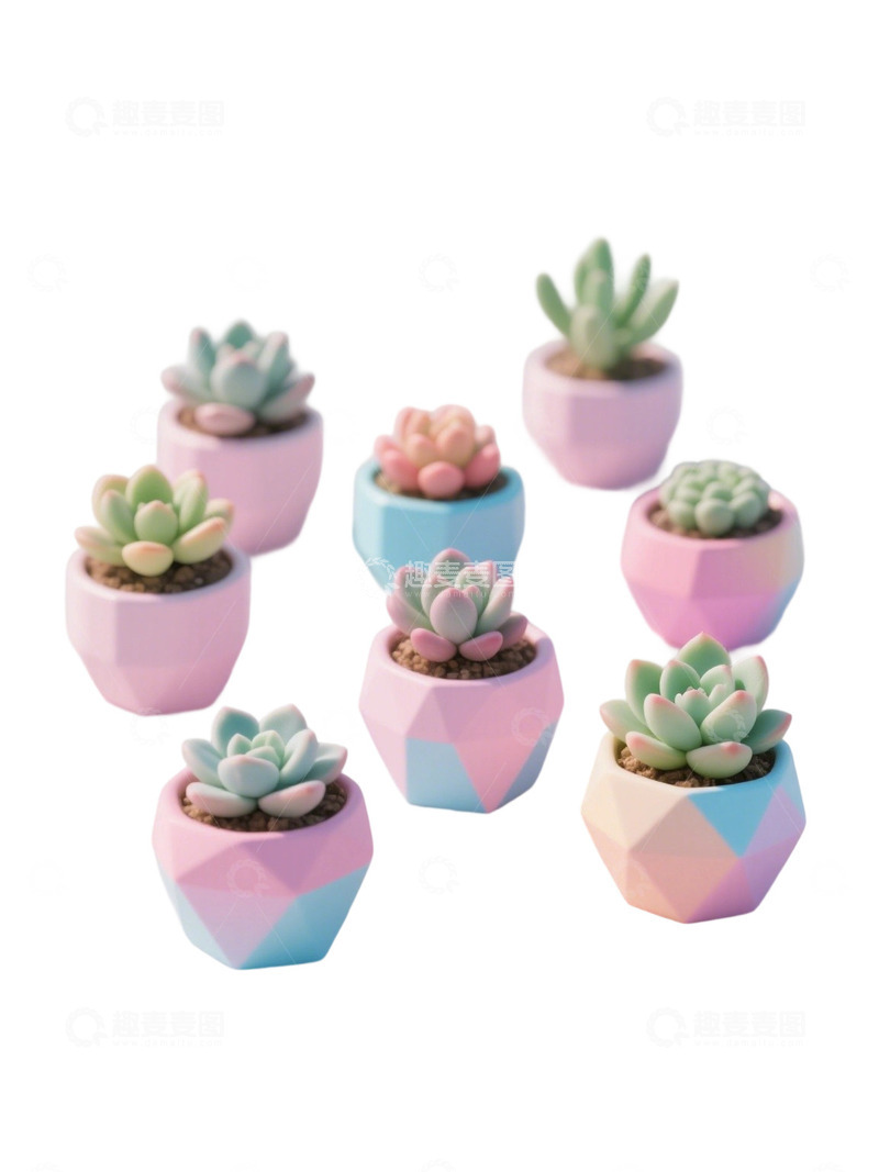 高清大图下载【趣麦麦图】多肉植物免扣素材109