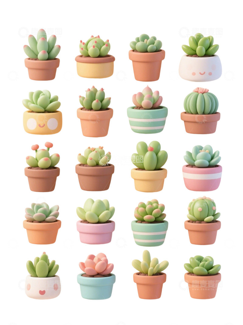 高清大图下载【趣麦麦图】多肉植物免扣素材86