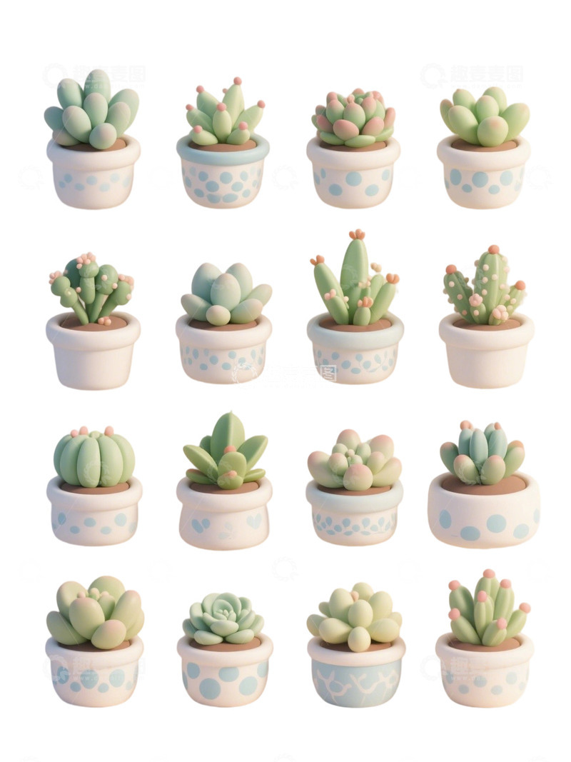 高清大图下载【趣麦麦图】多肉植物免扣素材89