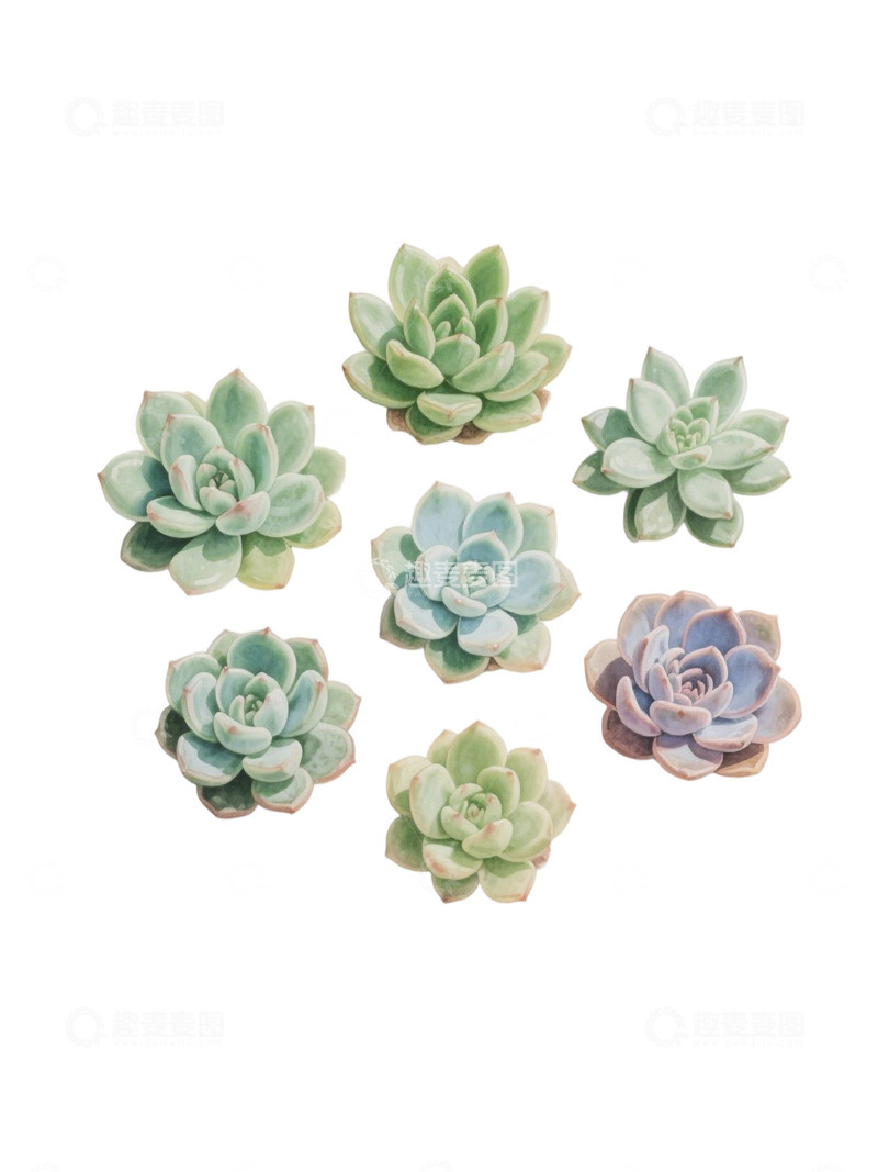 高清大图下载【趣麦麦图】多肉植物免扣素材82