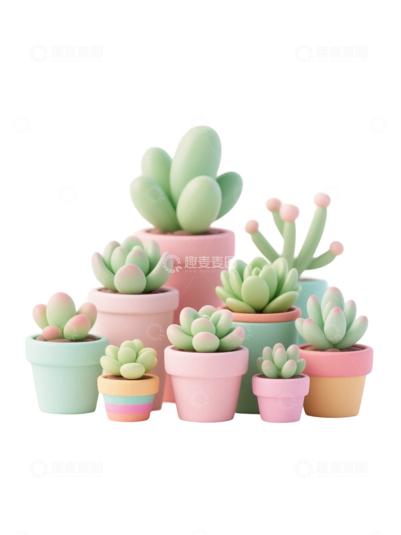 高清大图下载【趣麦麦图】多肉植物免扣素材34