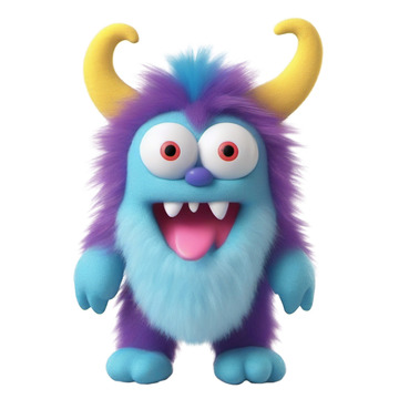 毛绒怪物透明素材