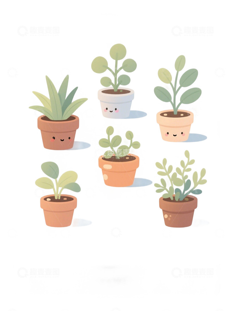 高清大图下载【趣麦麦图】多肉植物免扣素材105